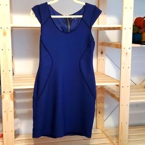 Express navy textured dress